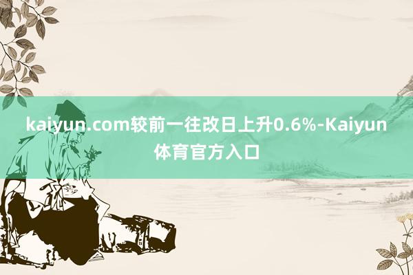 kaiyun.com较前一往改日上升0.6%-Kaiyun体育官方入口